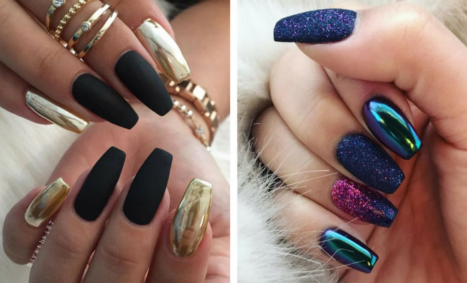 Trendy Metallic Nail Art Designs