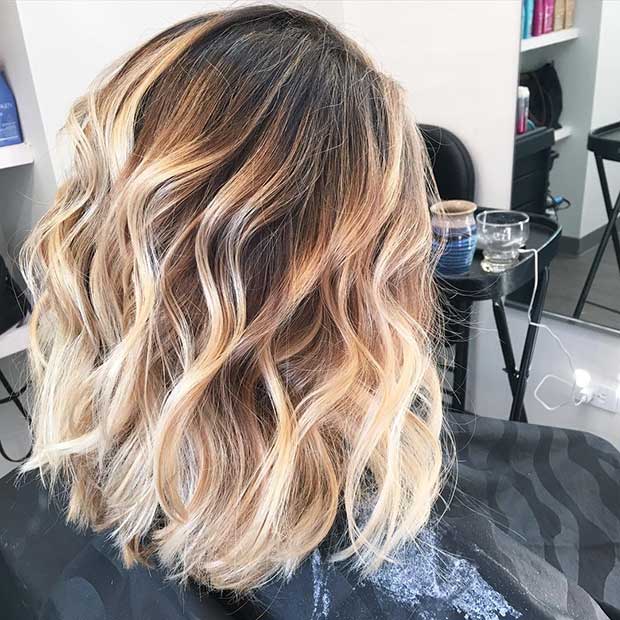 lob haircut blonde balayage stayglam hairstyles hair ombre short copy pretty curly should messy choppy blond side source instagram