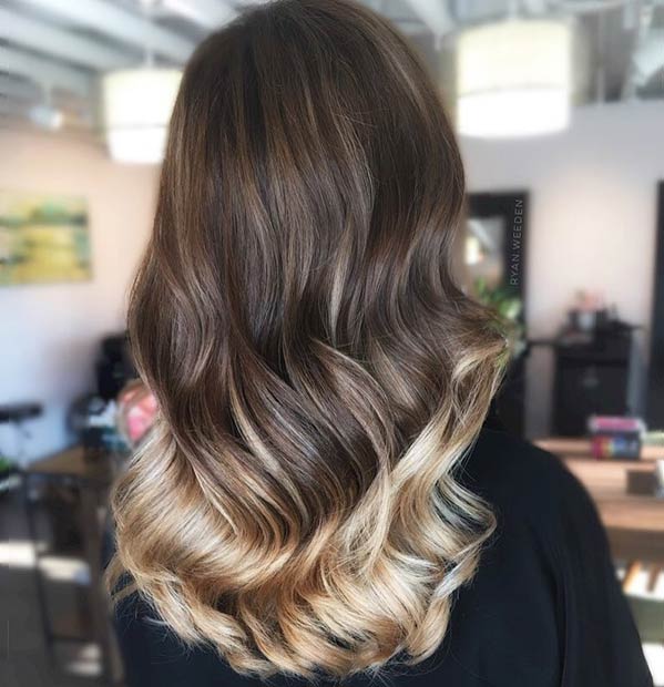 Blonde Hair Painting Highlights on Dark Hair