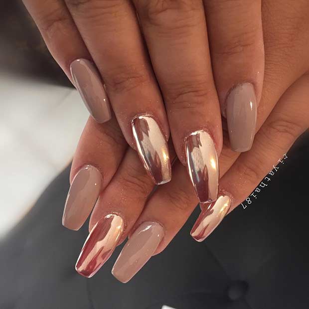 21 Trendy Metallic Nail Designs to Copy Right Now | StayGlam