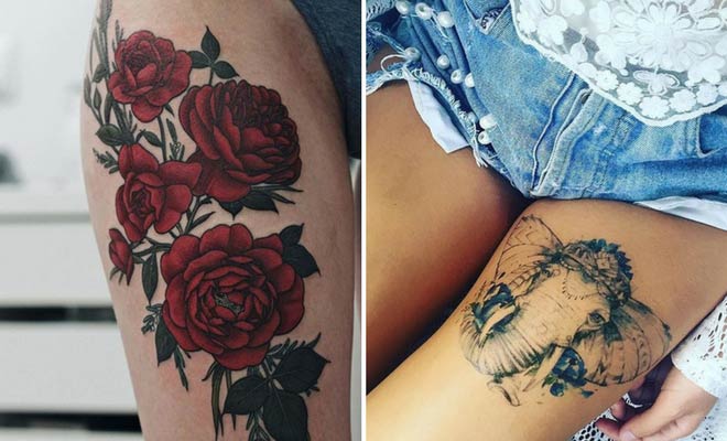 Badass Thigh Tattoo Ideas