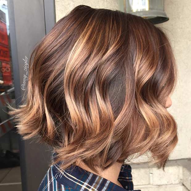 Cinnamon Gold Bob Haircut 