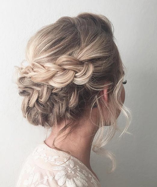 Braided Prom Updo for Long Hair
