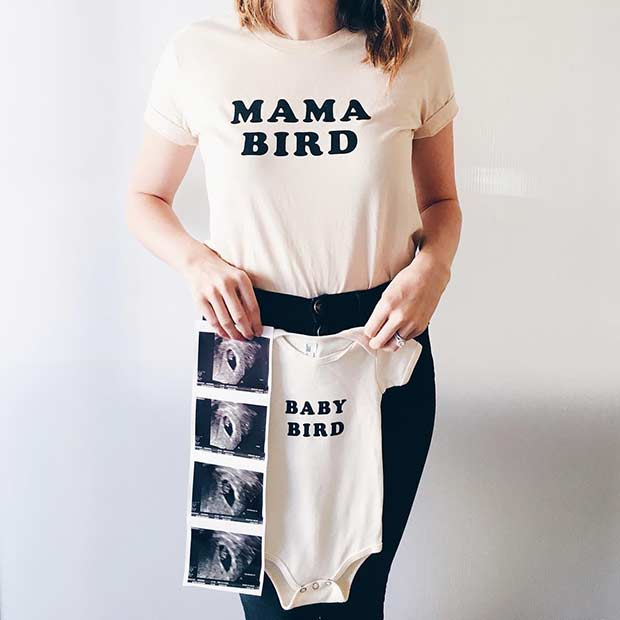 Mama Bird Baby Bird Bodysuit Pregnancy Announcement