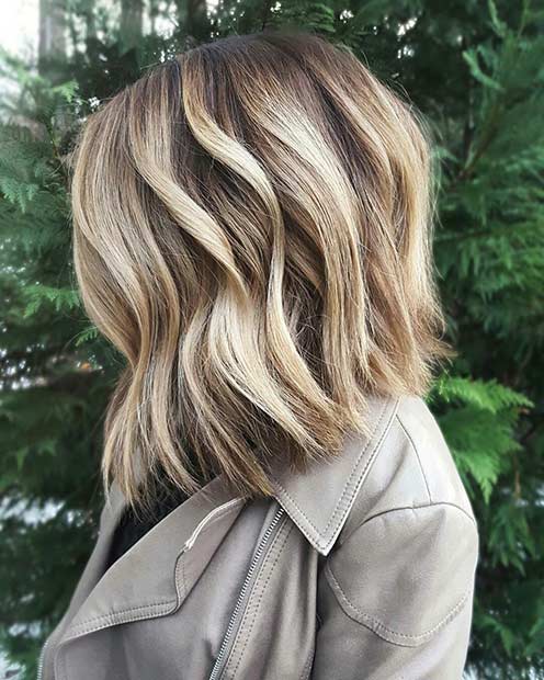 Textured Blonde Bob Haircut 