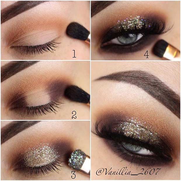 Party Step by Step Makeup Tutorial for Eyes