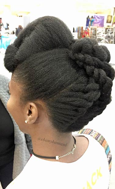 21 Chic and Easy Updo Hairstyles for Natural Hair | StayGlam