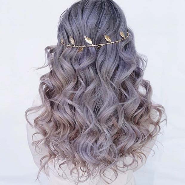 Curly Headband Prom Hair Idea