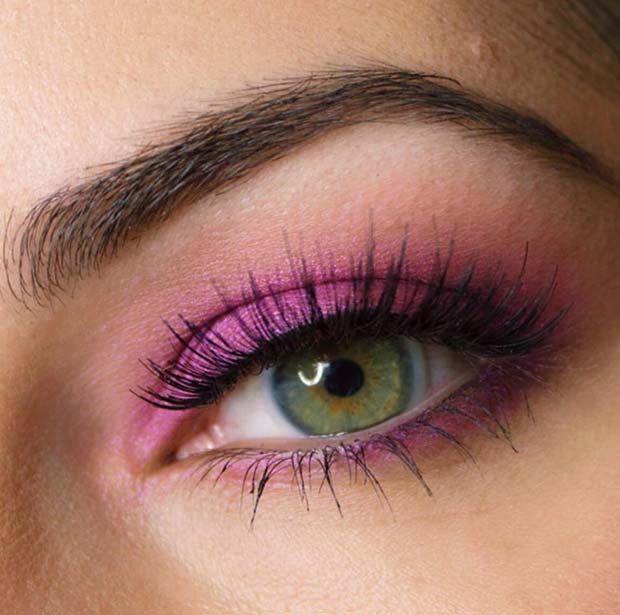 Pink Eye Shadow for Spring Makeup Idea