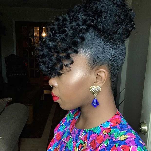 Natural Short Hair Updos