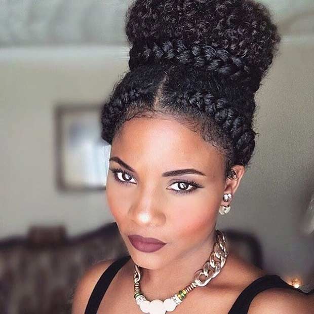 21 Chic and Easy Updo Hairstyles for Natural Hair | StayGlam