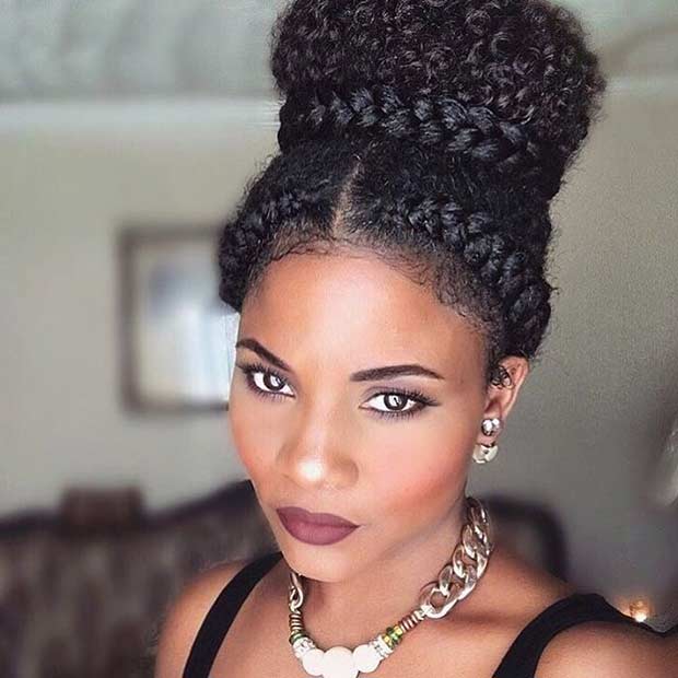 Black Natural Hair Updo Styles