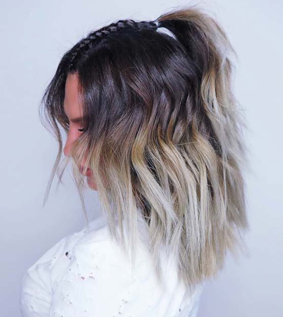 Blonde Braided Ombre for Brunettes