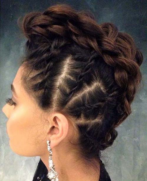 Braided Mohawk for Prom Updo Idea