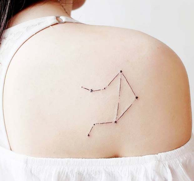 Small Star Constellation Tattoo Idea for Women