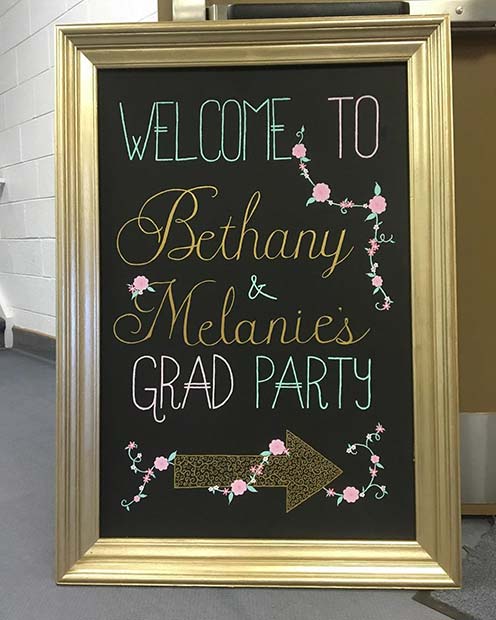 Personalized Welcome Sign Graduation Party Idea