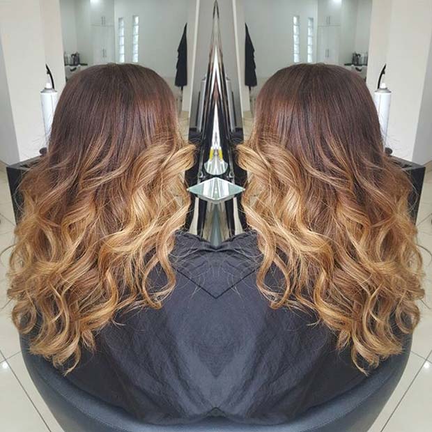 Warm Tone Ombre for Brunettes