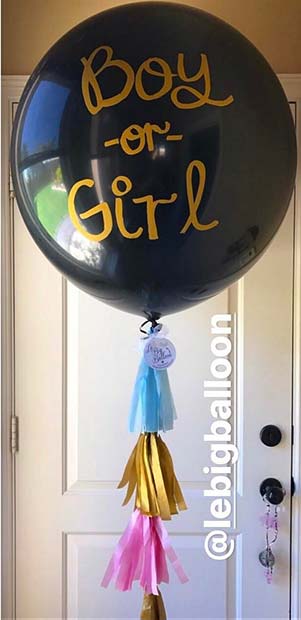 Mystery Balloon for Gender Reveal Idea