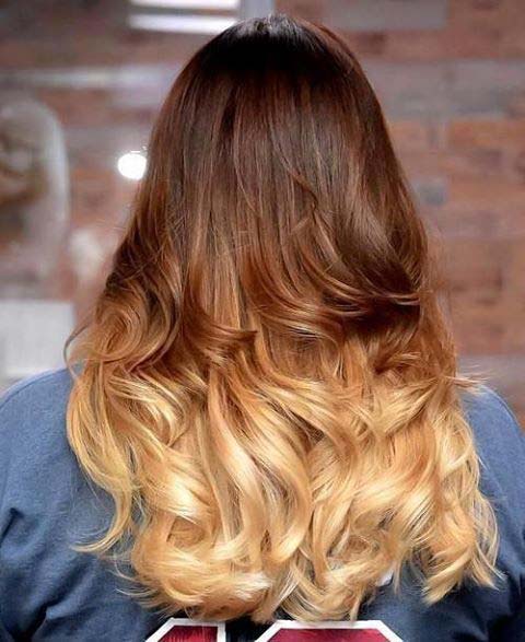 Warm Blonde and Brunette Ombre