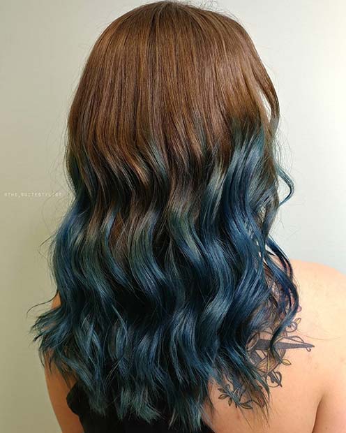 Ocean Blue Ombre for Brunettes