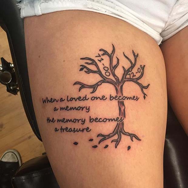 23 Emotional Memorial Tattoos to Honor Loved Ones crazyforus