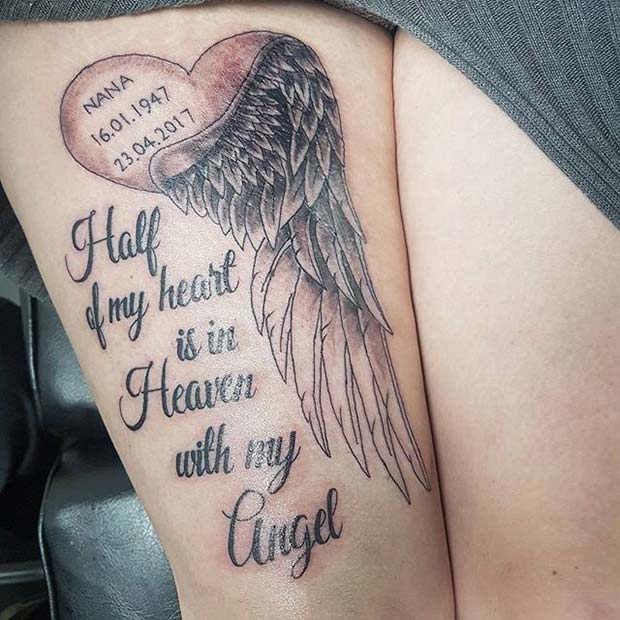 43 Emotional Memorial Tattoos To Honor Loved Ones Page 2 Of 4 Stayglam,Msg In Food Products