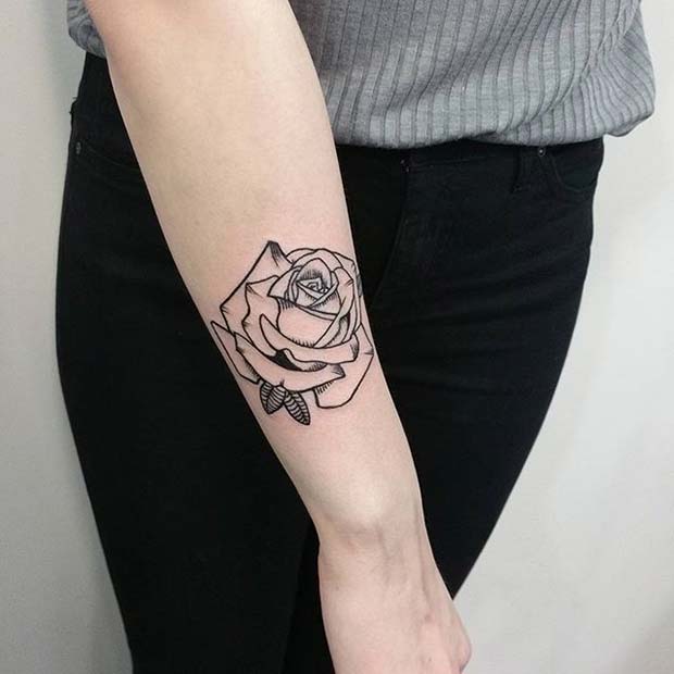 21 Beautiful Rose Tattoo Ideas for Women | StayGlam