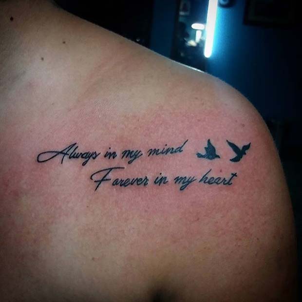 Always in My Mind, Forever in My Heart Memorial Tattoo 
