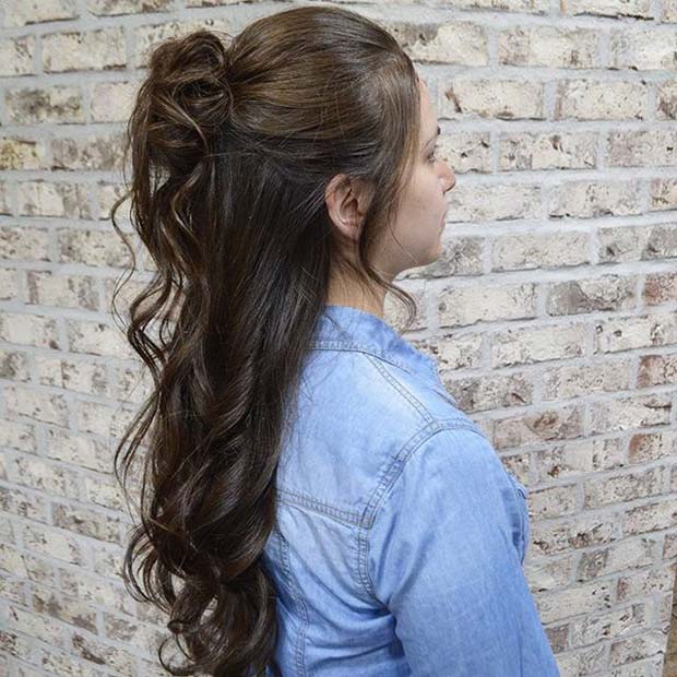 Half Up Heart Bun - Cute Girls Hairstyles