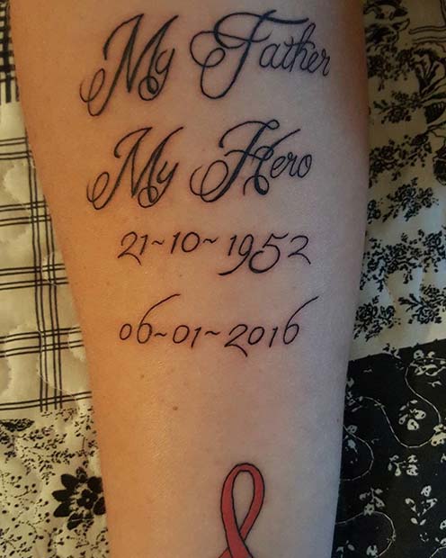 Aggregate 97 about tattoos in memory of dad for a girl best  indaotaonec