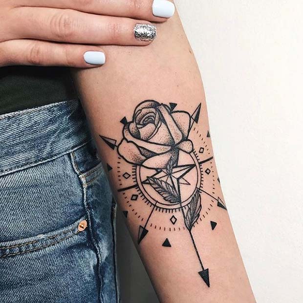 rose tattoo for women