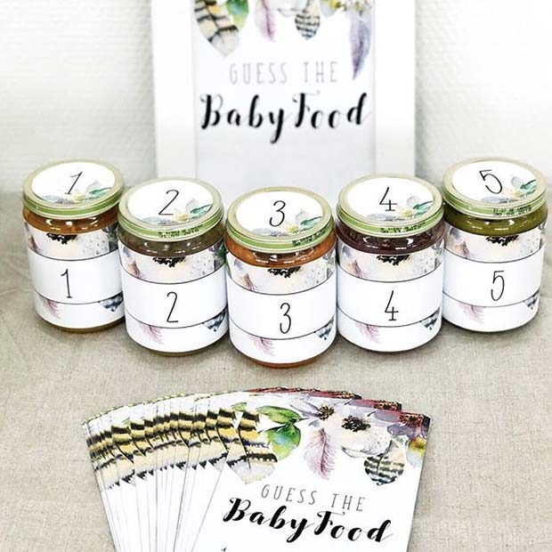 Guess the Baby Food Baby Shower Game Idea