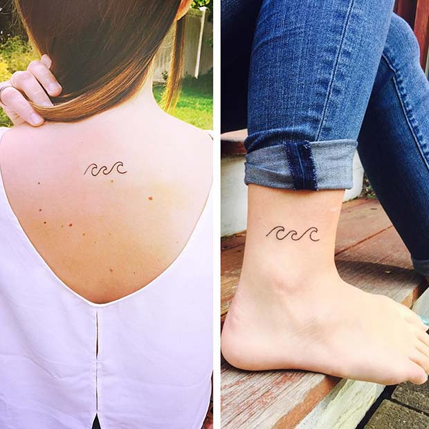 Small and Simple Matching Tattoos for Sister Tattoos