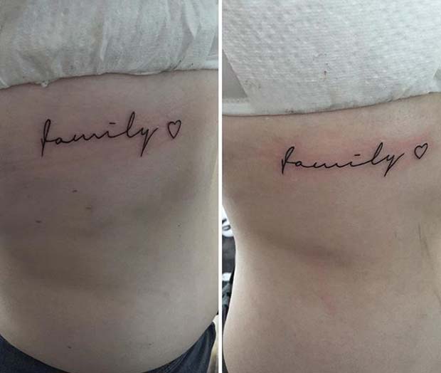 Matching Family Design for Sister Tattoos