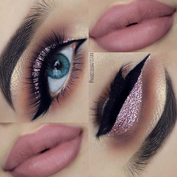 Rose Glitter for Summer Makeup Ideas 