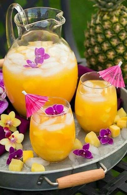 Mango Pineapple Lemonade for Girly and Delicious Summer Cocktails
