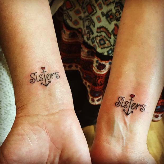Sister Wrist Tattoos for Sister Tattoos