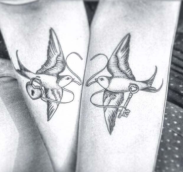 Beautiful Bird Tattoo for Sister Tattoos