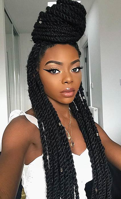 23 Hot Marley Twist Hairstyles To Try Right Now Stayglam