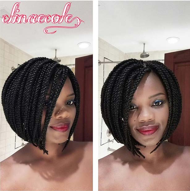 Short Braided Bob for Braided Bobs for Black Women 