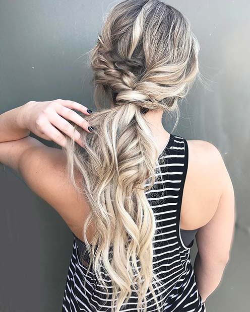 Braided Boho Ponytail for Elegant Ponytail Hairstyles