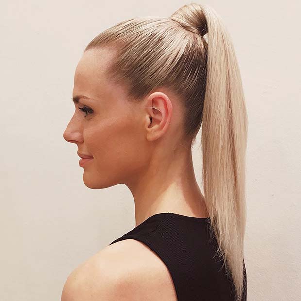 Sleek High Ponytail for Elegant Ponytail Hairstyles 