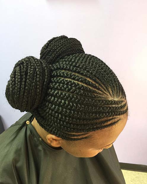 Cute Double Bun Braids for Summer Protective Styles for Black Women