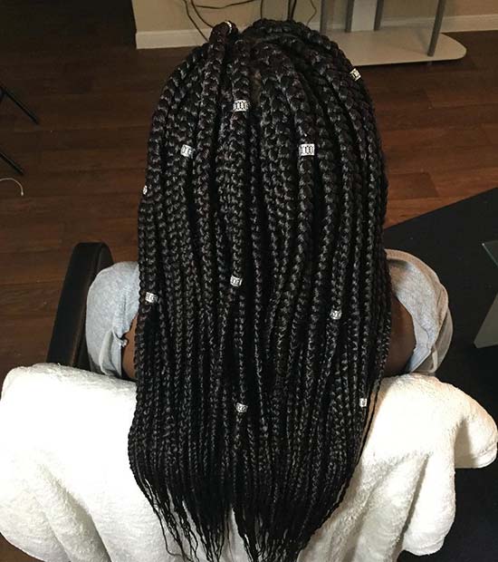Box Braids and Cuffs for Summer Protective Styles for Black Women
