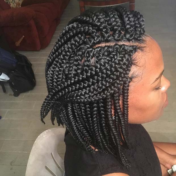 Half Up Bob for Braided Bobs for Black Women