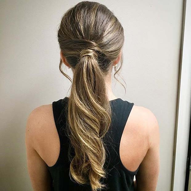 Pretty Wrap Around Ponytail for Elegant Ponytail Hairstyles 