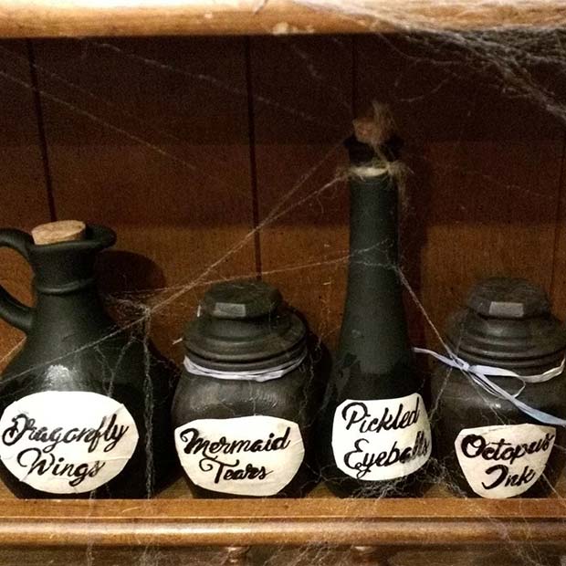 Witches Potion Ingredients for DIY Halloween Decor 