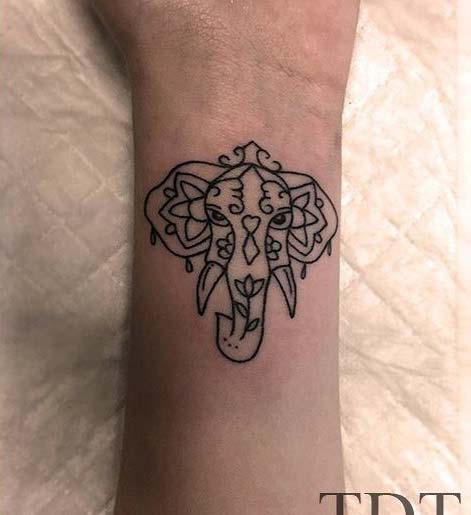 Small Trendy Elephant Tattoo for Elephant Tattoo Ideas