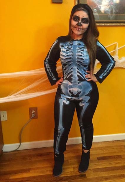 Scary Skeleton for Halloween Costume Ideas for Women 