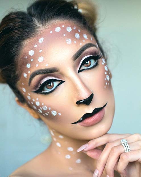 Deer Makeup Look for Halloween